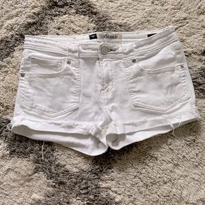 White Jean shorts